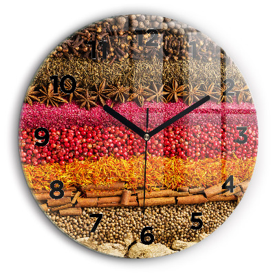 Kerek falióra 60 cm Fűszerek sorai