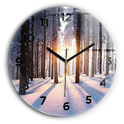 Kerek falióra 60 cm Naplemente erdő