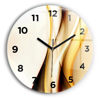 Egyedi üvegóra kerek 60 cm Hullám absztrakt