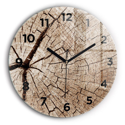 Egyedi üvegóra kerek 60 cm Régi fatörzs