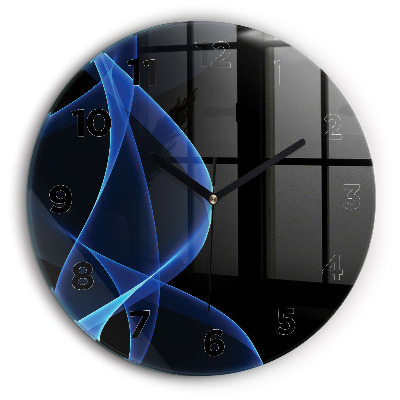 Kerek üvegóra 60 cm Narancssárga vonalak