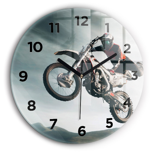 Egyedi üvegóra kerek 60 cm Motorkerékpár Adrenalin stílus