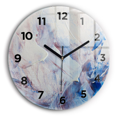 Kerek üvegóra 60 cm Absztrakt festék textúra