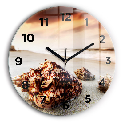 Kerek falióra 60 cm Kagyló a tengerparton
