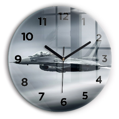 Kerek üvegóra 60 cm Katonai repülőgép