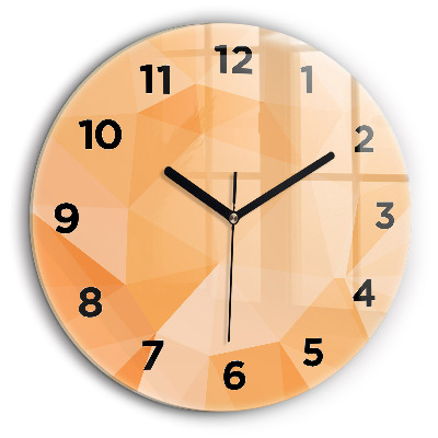 Kerek fali üvegóra 60 cm Absztrakt háromszögek