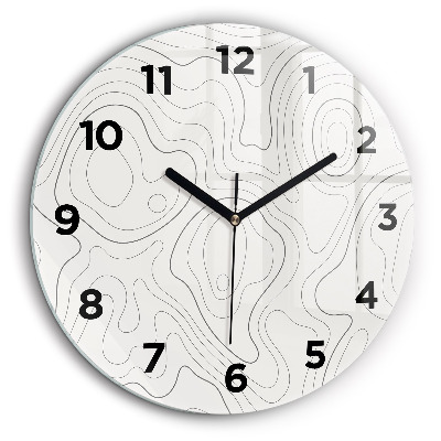 Kerek fali üvegóra 60 cm Foltok absztrakt