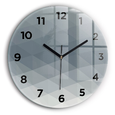 Fali üvegóra kerek 60 cm Szürke absztrakció