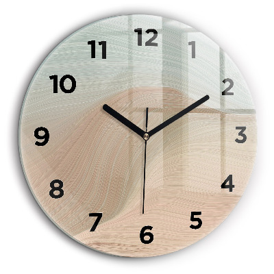 Egyedi üvegóra kerek 60 cm Hullám absztrakció