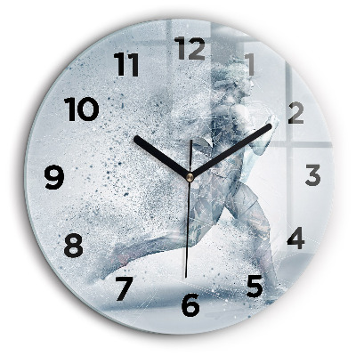 Kerek fali üvegóra 60 cm Futó ember