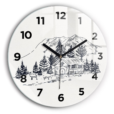 Fali üvegóra kerek 60 cm Rajzfilm város