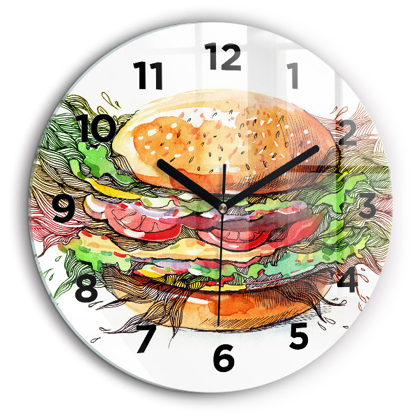 Kerek üvegóra 60 cm XXL sajtburger