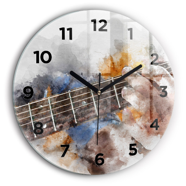 Fali üvegóra kerek 60 cm Egy gitár grafikája