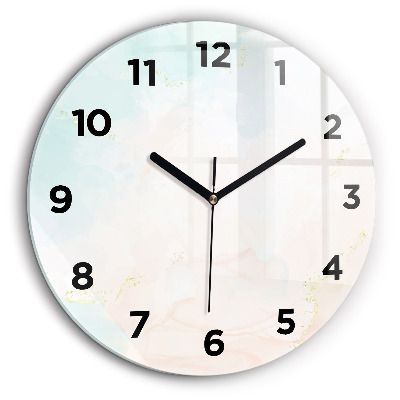 Egyedi üvegóra kerek 60 cm Akvarell márvány