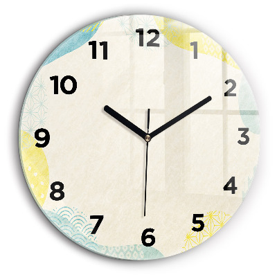 Kerek fali üvegóra 60 cm Mintás keret