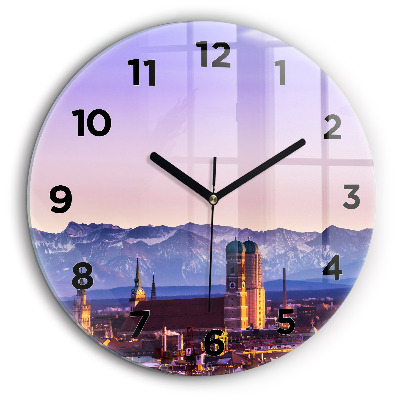 Fali üvegóra kerek 60 cm Német Alpok München