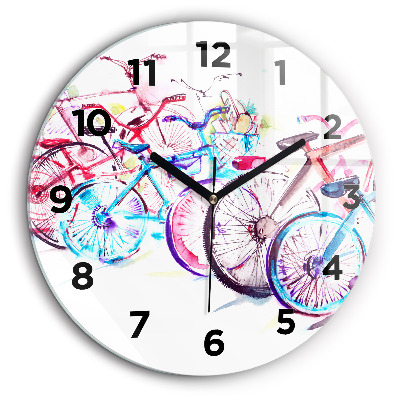 Egyedi üvegóra kerek 60 cm Színes városi kerékpárok