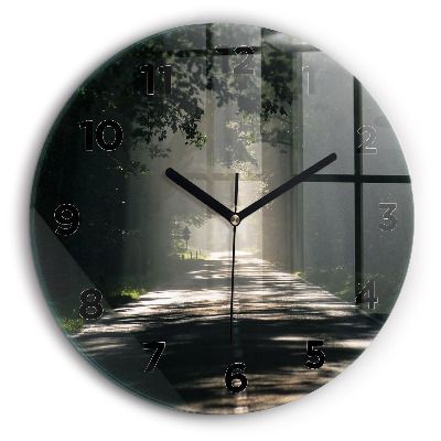 Egyedi üvegóra kerek 60 cm Erdei út