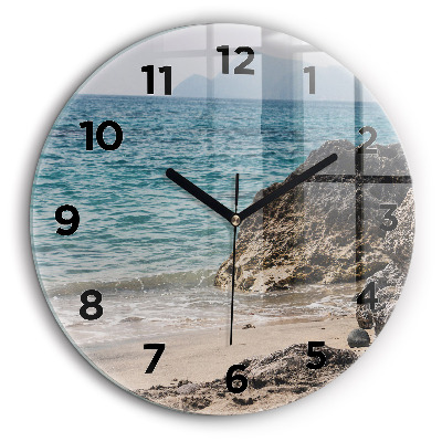 Fali üvegóra kerek 60 cm Megvilágított Eiffel-torony