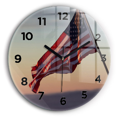 Kerek falióra 60 cm Az USA lobogója