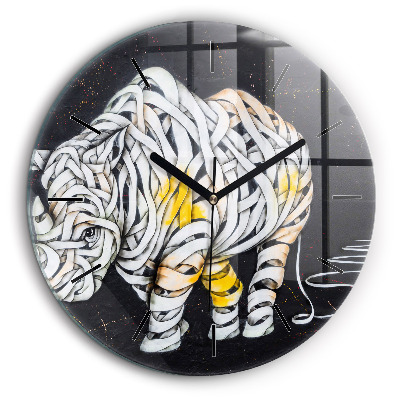 Kerek falióra 60cm Absztrakt orrszarvú