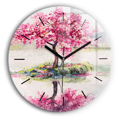 Kerek fali üvegóra 60cm Mozaik egy fáról