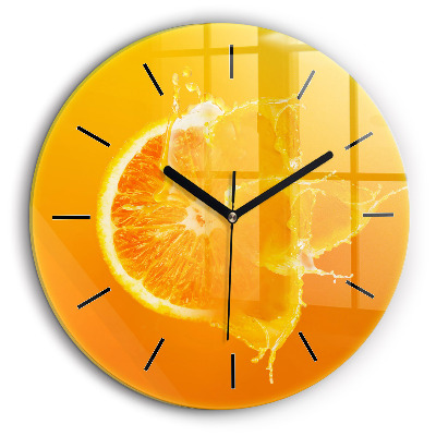 Kerek fali üvegóra 60cm Narancssárga