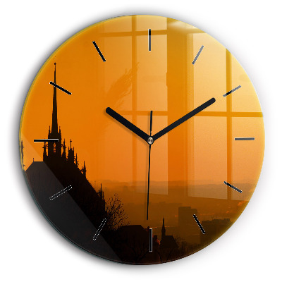 Kerek falióra 60cm A brünni székesegyház látképe