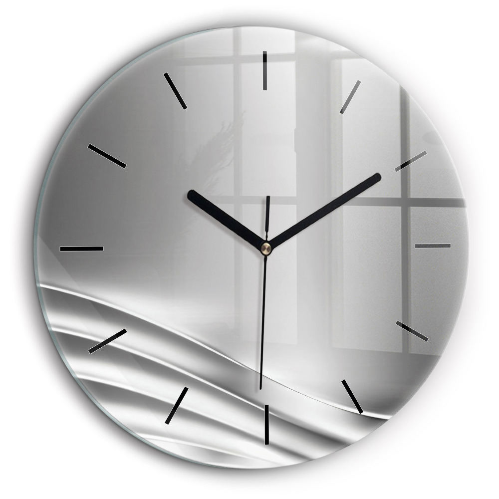 Egyedi üvegóra kerek 60cm Fekete kávé