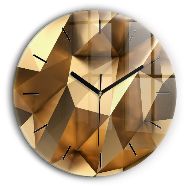Egyedi üvegóra kerek 60cm Geometrikus textúra
