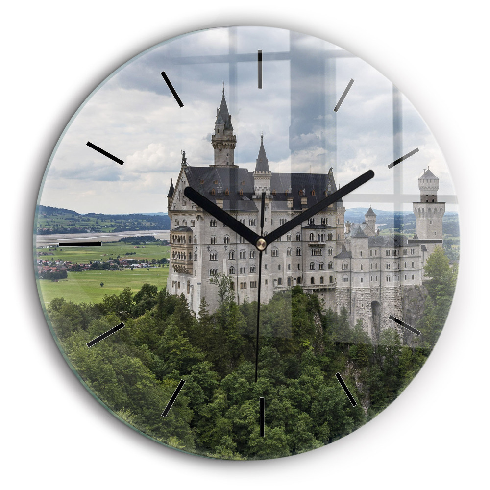 Kerek fali üvegóra 60cm Neuschwanstein kastély