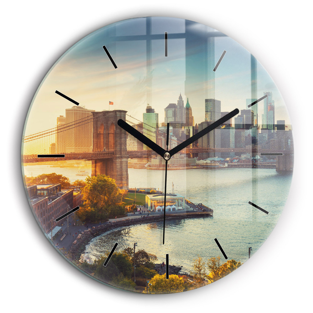 Kerek üvegóra 60cm New York Manhattan