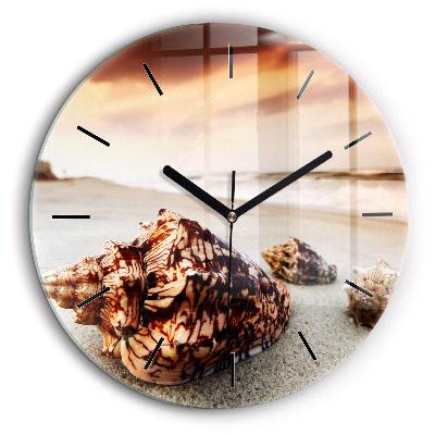 Kerek falióra 60cm Kagyló a tengerparton