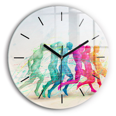 Fali üvegóra kerek 60cm Színes emberek