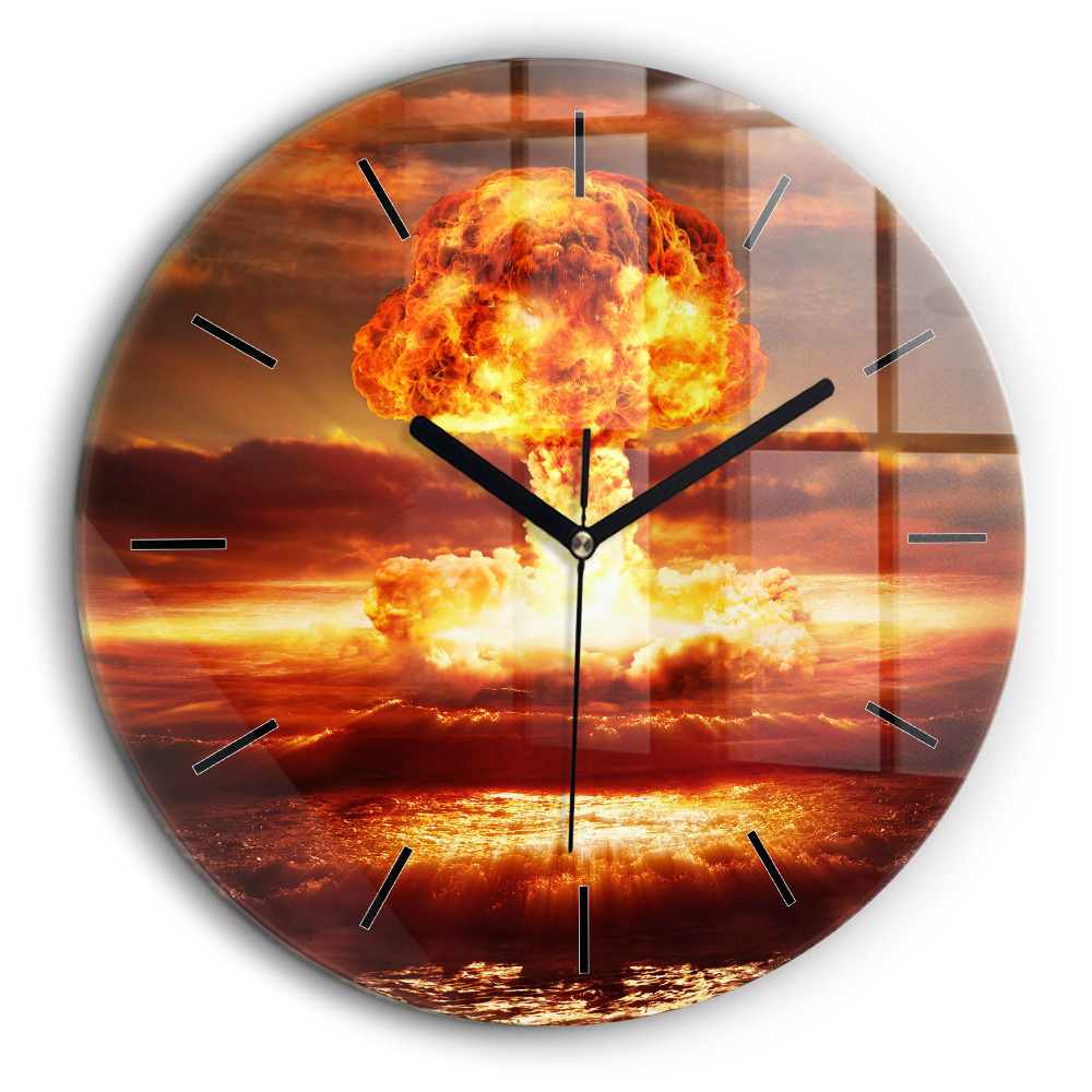 Kerek falióra 60cm Atombomba robbanás