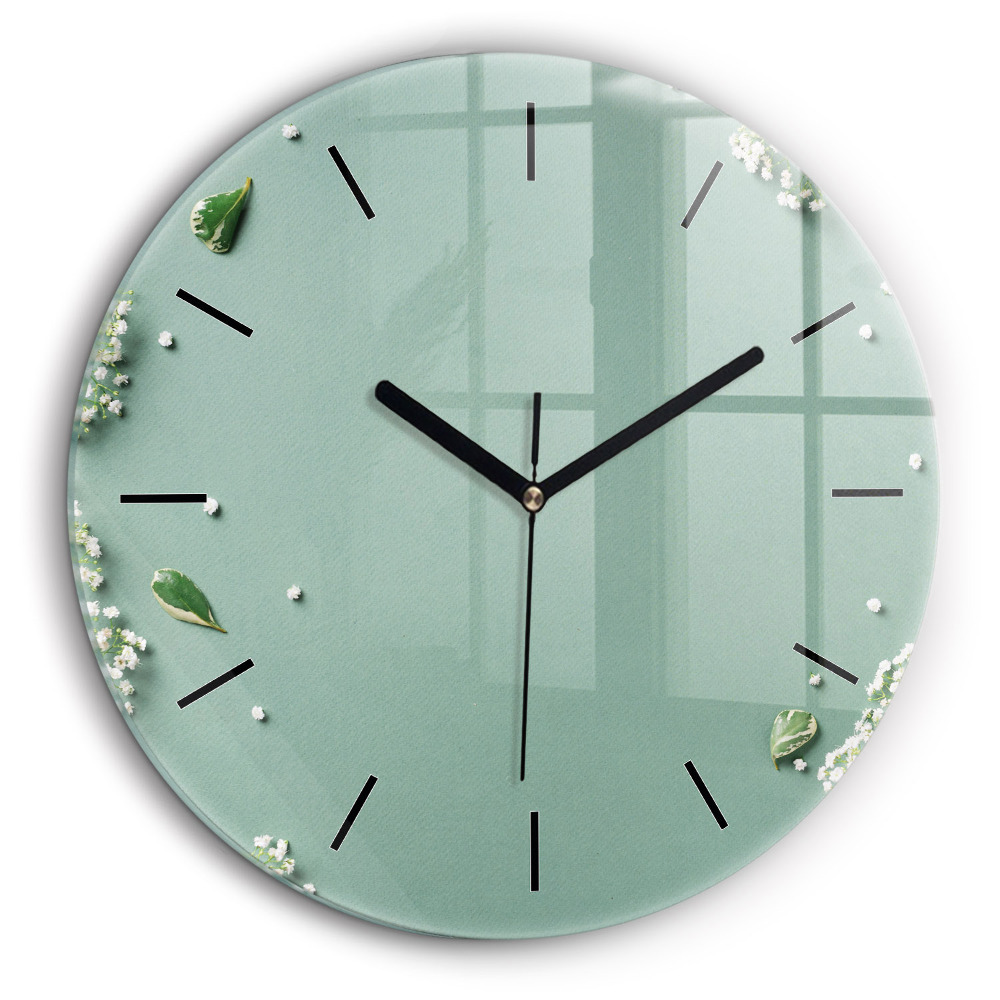 Fali üvegóra kerek 60cm Finom virágok