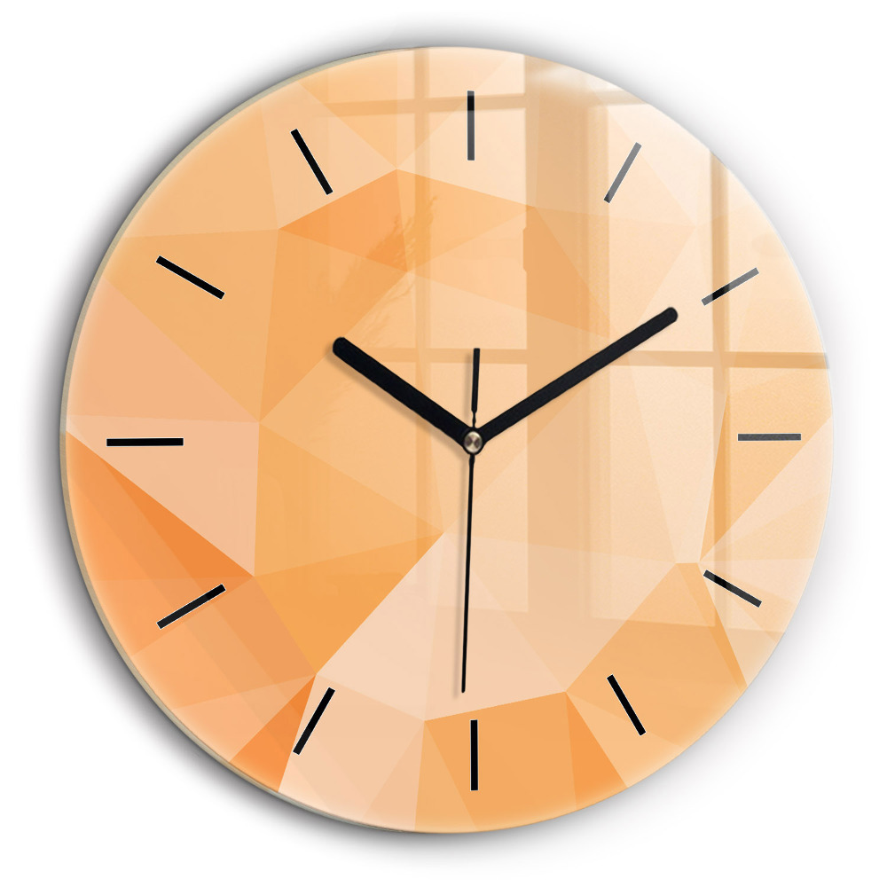 Kerek fali üvegóra 60cm Absztrakt háromszögek