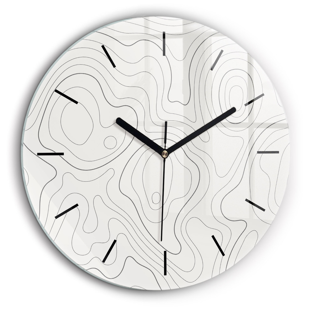 Kerek fali üvegóra 60cm Foltok absztrakt