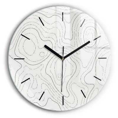 Kerek fali üvegóra 60cm Foltok absztrakt