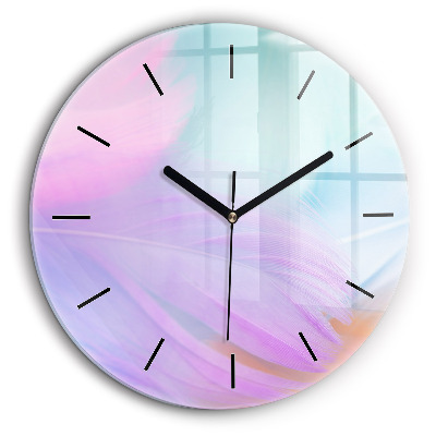 Kerek üvegóra 60cm Színes tollak