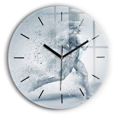 Kerek fali üvegóra 60cm Futó ember