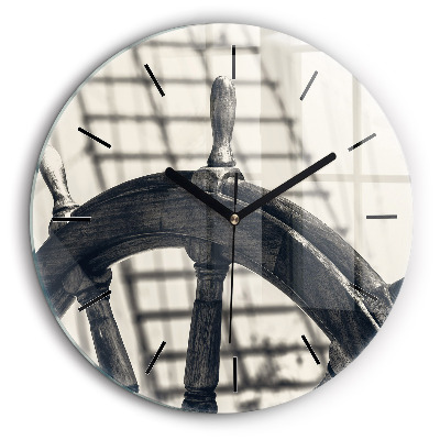 Egyedi üvegóra kerek 60cm Ősi hajó