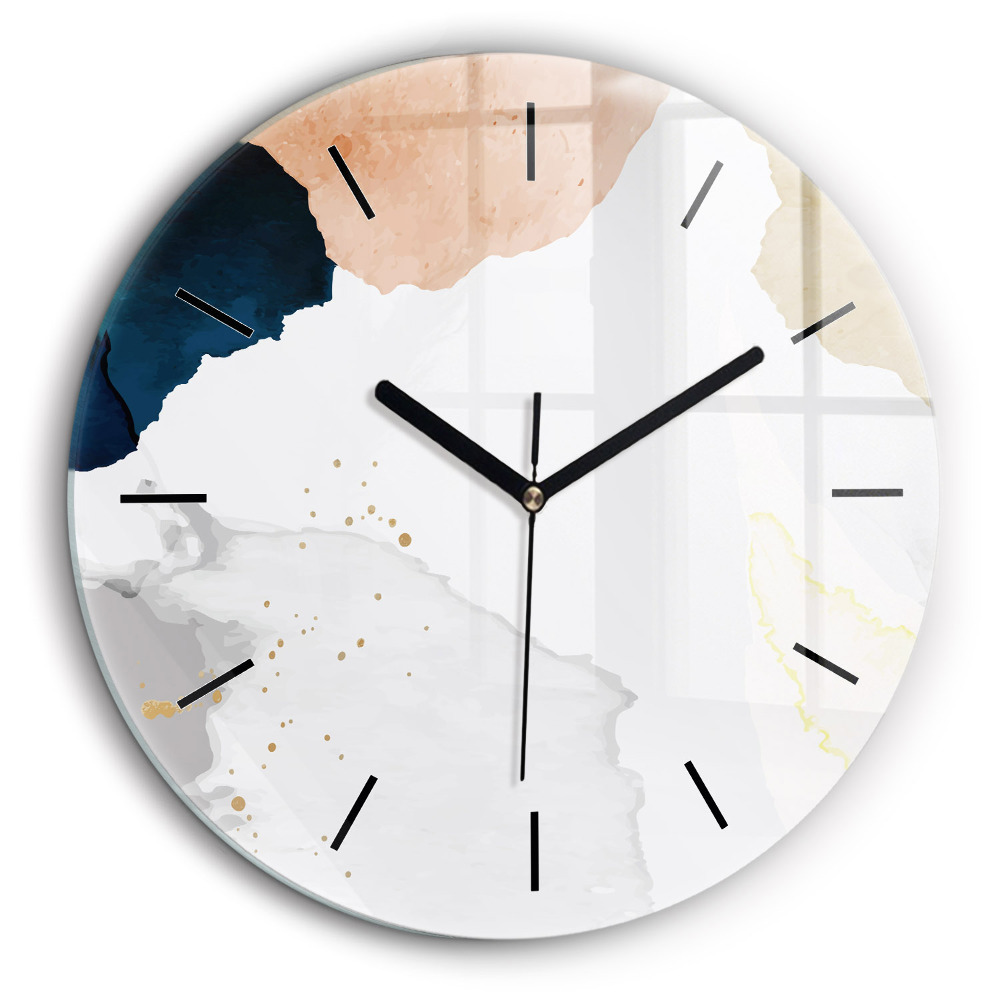 Egyedi üvegóra kerek 60cm Foltok absztrakt