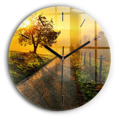 Kerek falióra 60cm Köd napfelkeltekor