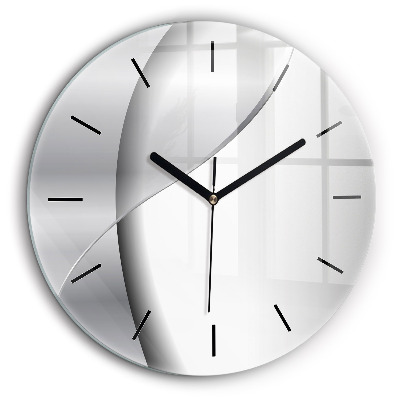 Kerek falióra 60cm Fekete és ezüst vonalak