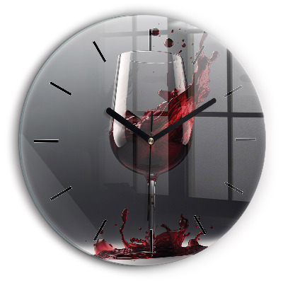 Kerek fali üvegóra 60cm Vörösboros lámpa