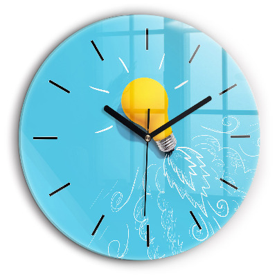 Kerek falióra 60cm Villanykörte rajz