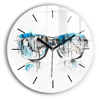 Fali üvegóra kerek 60cm A város szemüvegben