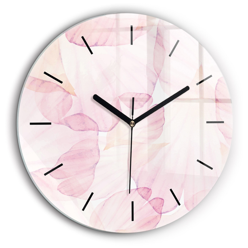 Kerek üvegóra 60cm Akvarell szirmok