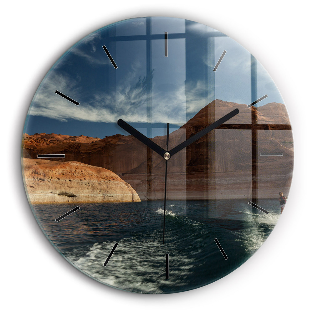 Kerek fali üvegóra 60cm Vízisíző személy